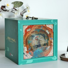 PVC Double Open Mooncake Set Gift Box